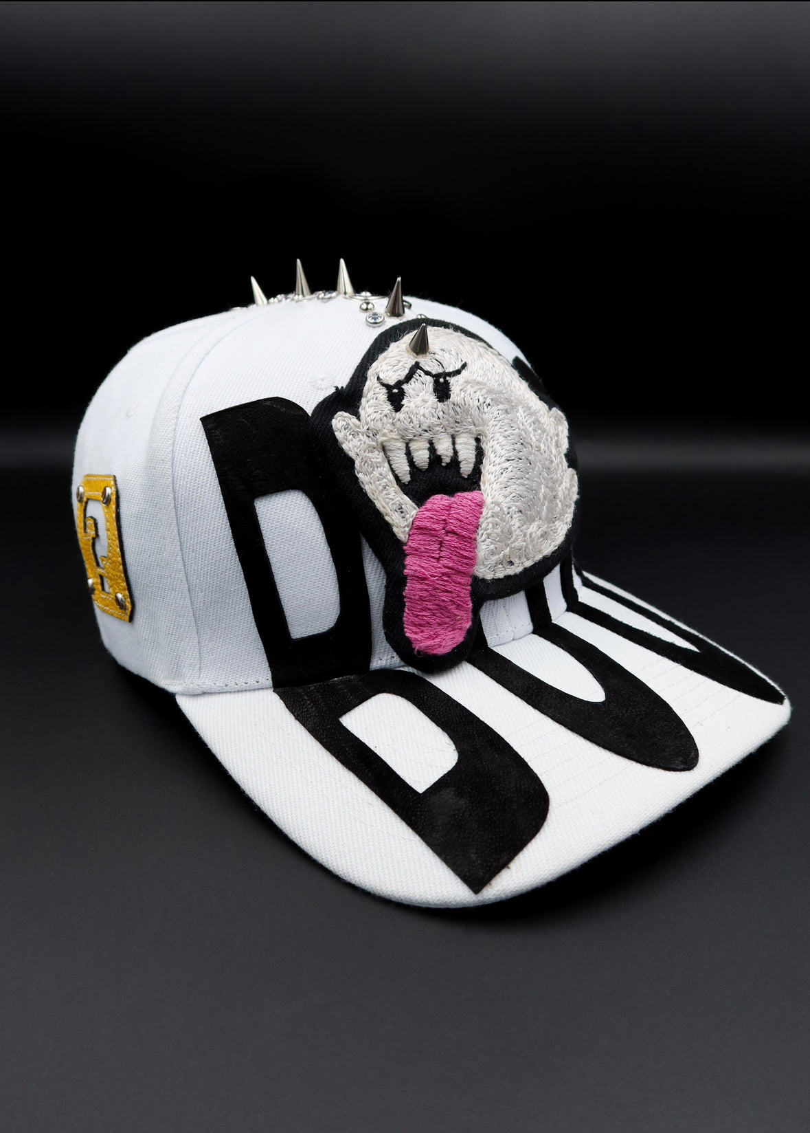 730 Chainstitch BOO embroidered cap 1/1 handmade by Jaffa Saba